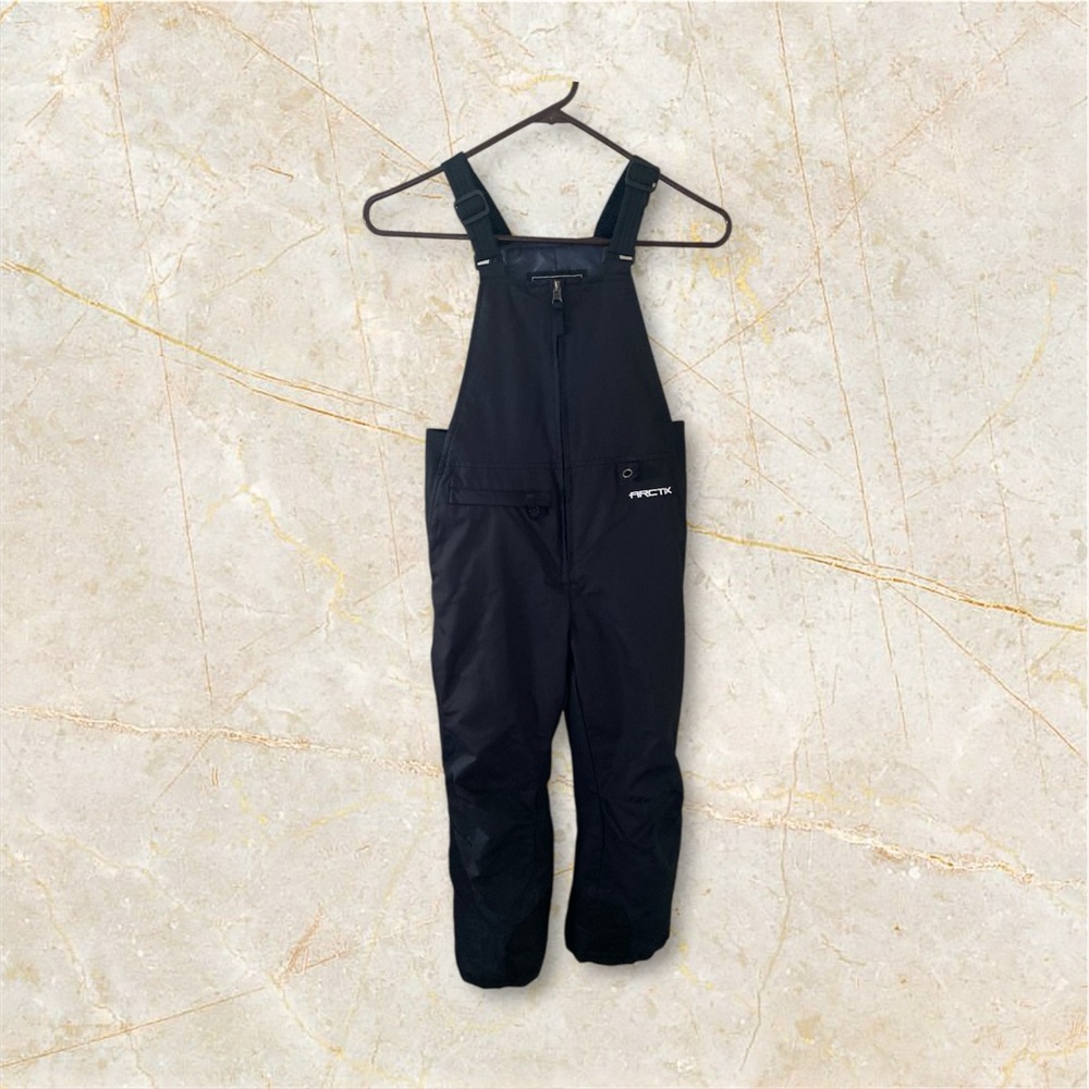 Arctix Kids Black Ski Snow Bib Overalls Pants SP 5K‎ Insulated Water Resistant